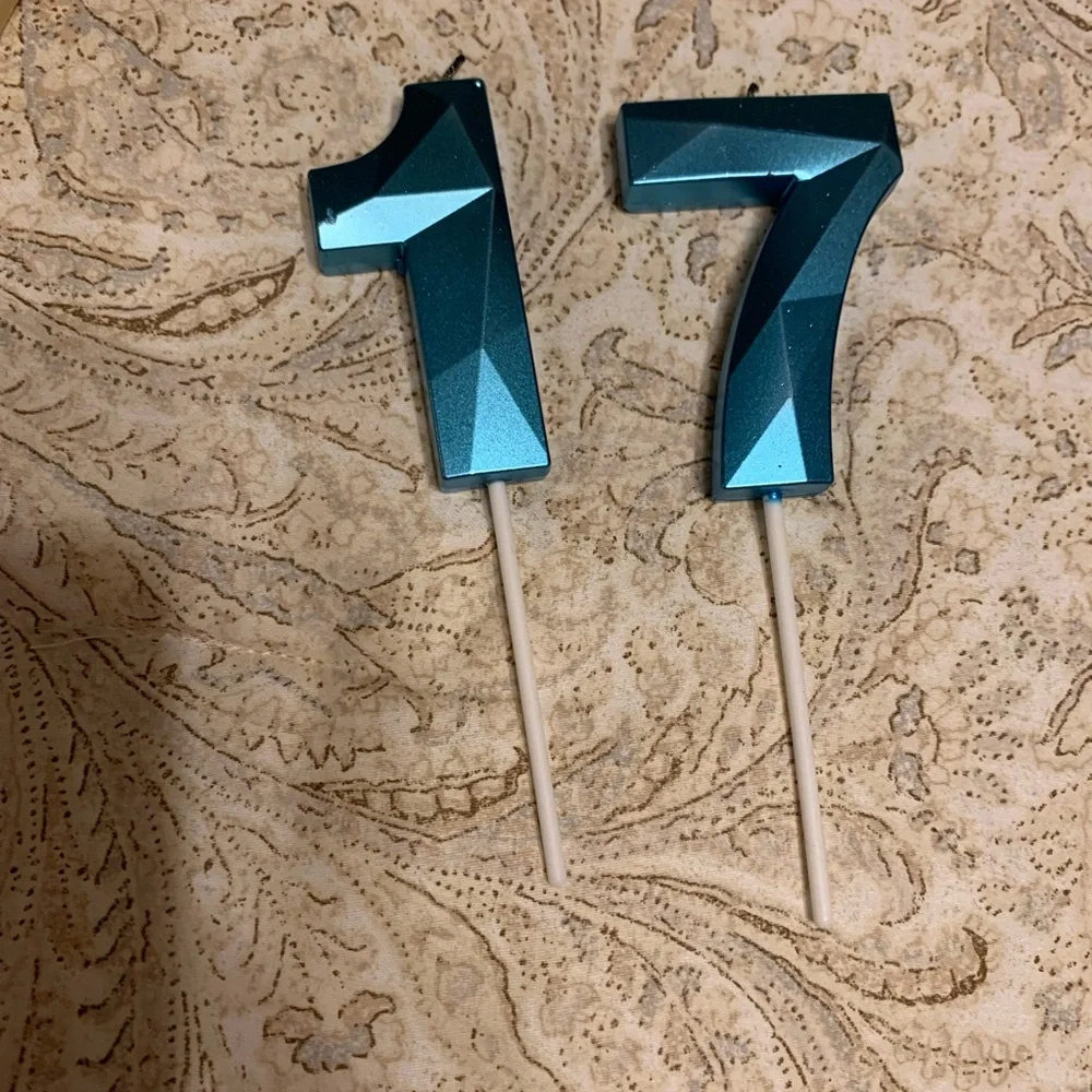 Blue Birthday Candles #17, Great Condition